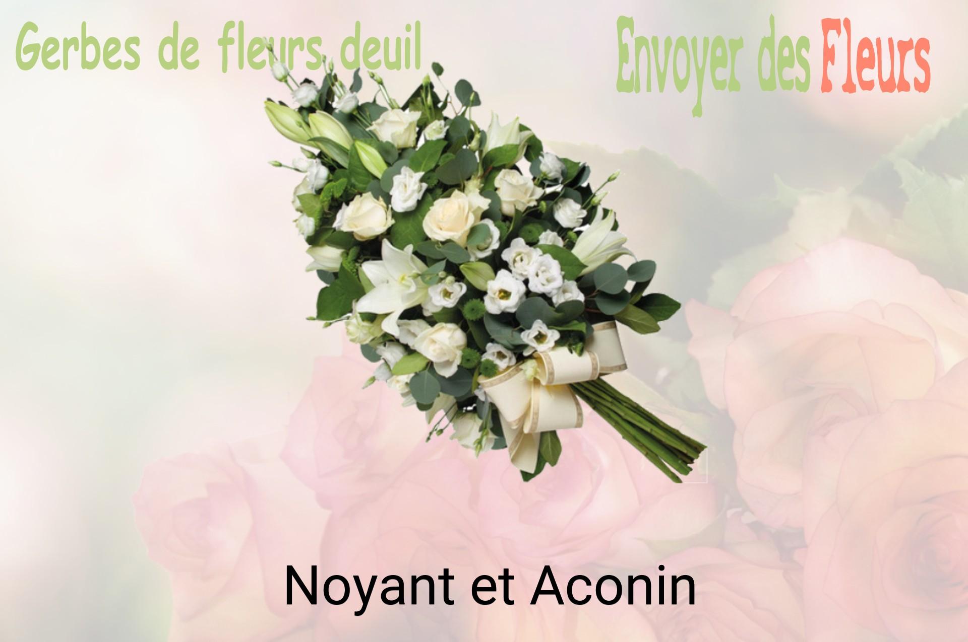 Gerbe de fleurs de deuil livrée à Noyant-et-Aconin